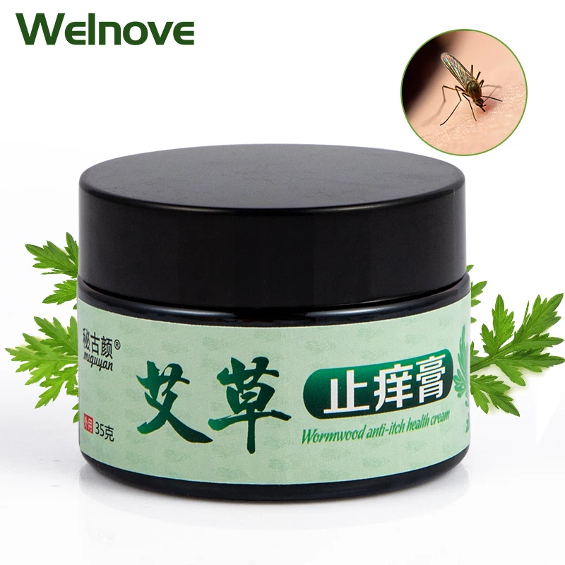 

1Pcs 35g Wormwood Antibacterial Cream Anti Itching Ointment Treat Dermatitis Eczema Refreshing Head Prevent Mosquito Bites