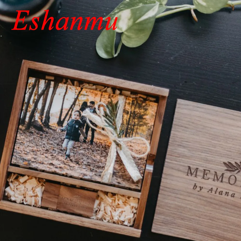 Деревянный Usb флеш накопитель Eshanmu размером 17*17 см деревянная коробка популярный