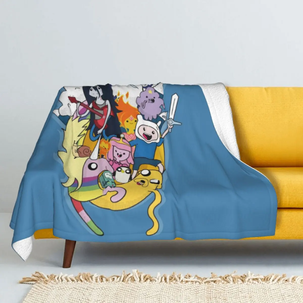 

Adventure Time Winter Thicken Cashmere blankets Lamb Blanket Coral fleece Throw blanket Quilt warmth bedclothes Sofa Child Warm