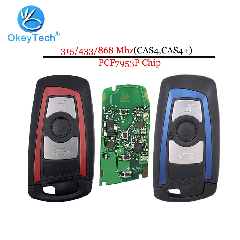 

Пульт дистанционного управления Okeytech для Bmw 5, 7 серии, F30, X5, X6, E39, интеллектуальный Автомобильный ключ дистанционного управления, 315, 433, 868 МГц,...