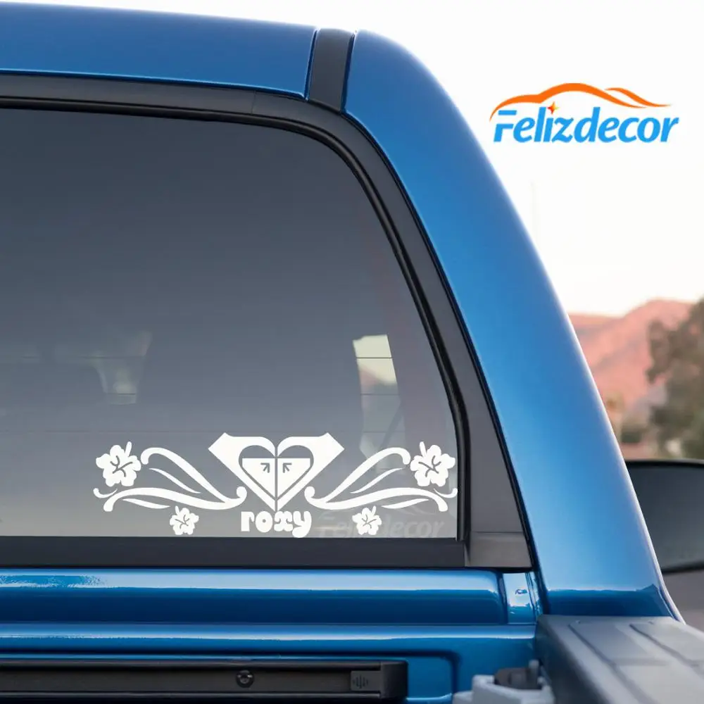 Roxy с цветочным узором и принтом сердце любовь Автомобильные наклейки для тела