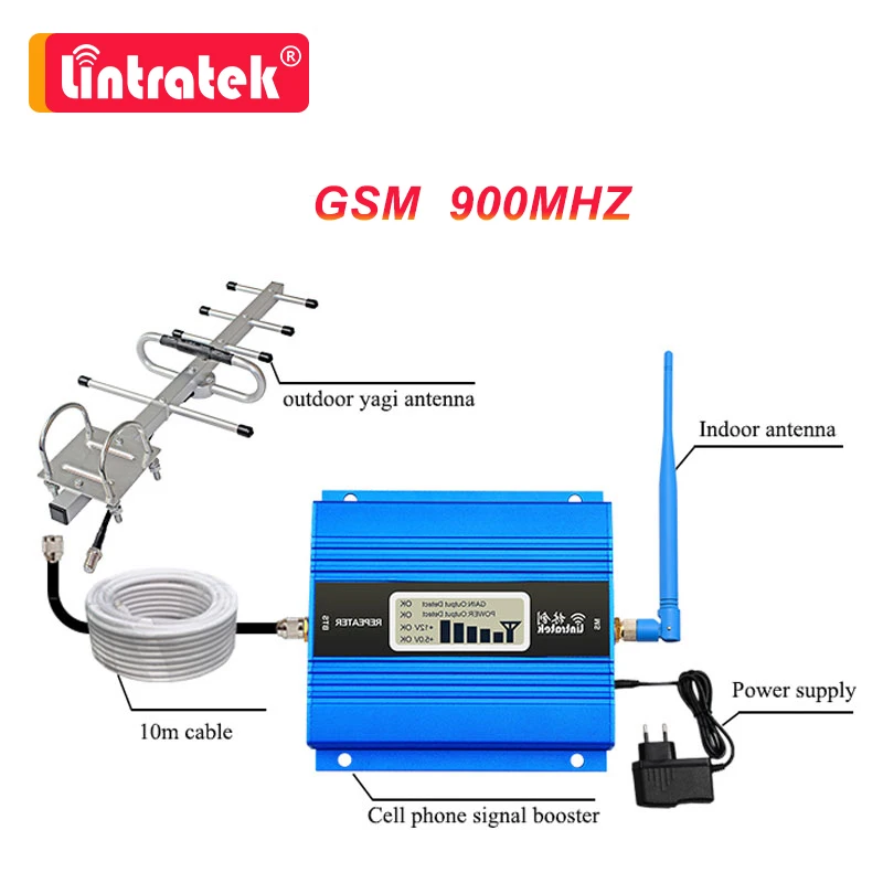 Lintratek GSM 900 Celular усилитель LCD UMTS 900mhz ретранслятор сигнала сотового телефона
