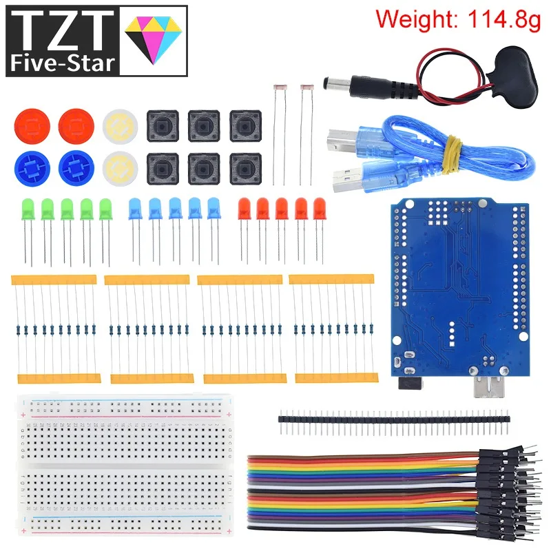 Стартовый комплект для UNO R3 миниатюрная макетная плата светодиодный