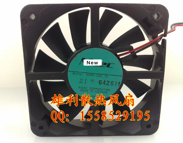 

for Nidec D06R-12SL 04A DC 12V 0.04A 60x60x15mm 3-wire Server Cooling Fan