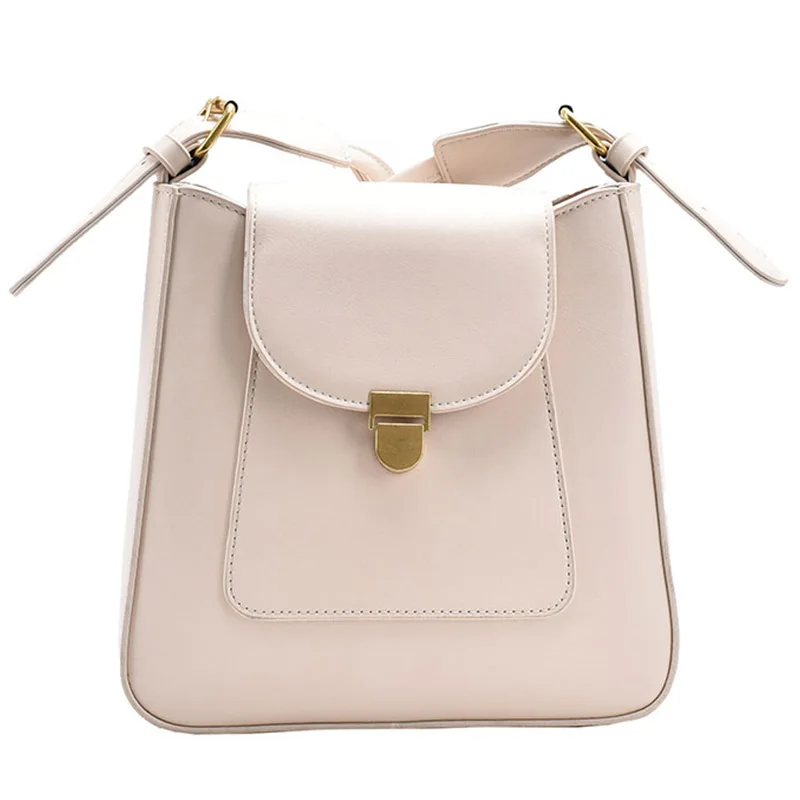 

Solid Color lock PU Leather Shoulder Bags For Women 2021 Crossbody Bag Lady Small Handbags Trending Underarm bag