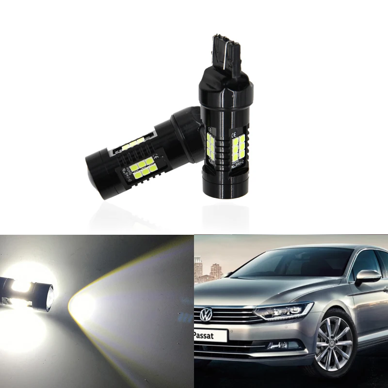 

For VW Passat 3G B8 2015-2020 2PCs T20 7443 W3x16q W21/5W 7443LL Canbus Projector Led Daytime Running Light DRL Bulbs