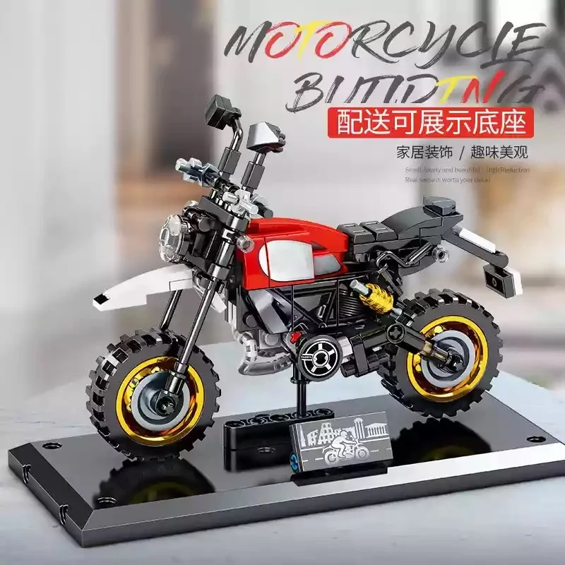 DIY City Off-road Motorbike MOC Model Building Blocks Racing Car Motorcycle Bricks Gifts Toys For Children | Игрушки и хобби