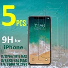 Водонепроницаемое ударопрочное Защитное стекло для Iphone X XS 11 Pro Max XR 7 8 Plus 6 дюймов, защитные пленки для экрана с зеркальным покрытием 9H, закаленное стекло 135 шт.