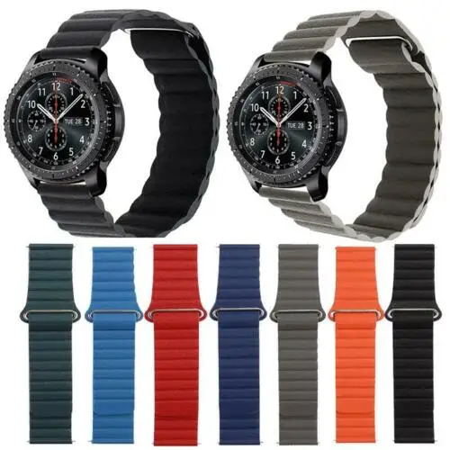 Ремешок из натуральной кожи с магнитной застежкой для Samsung Galaxy Watch 42 мм спортивный