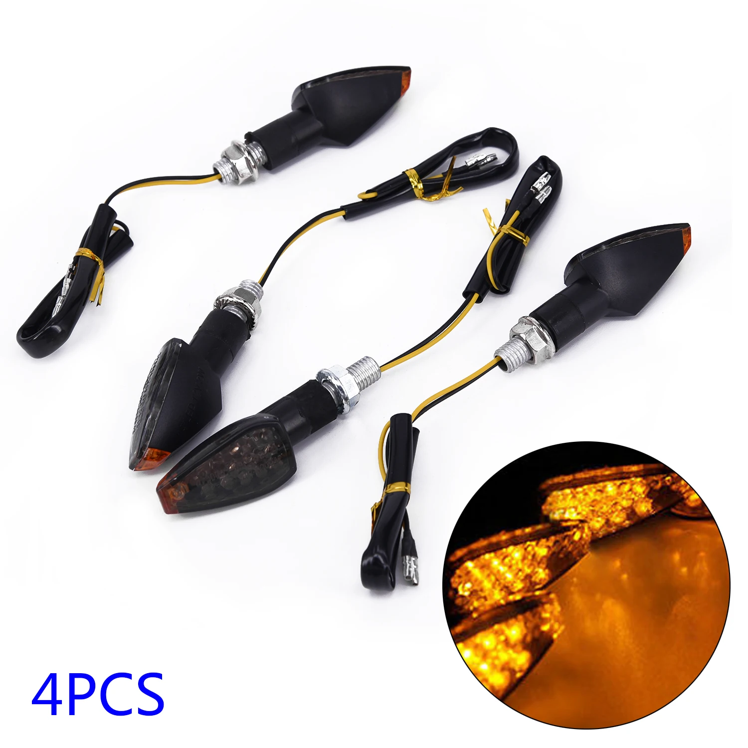 4 шт. Универсальный 15 Светодиодный индикатор поворота мотоцикла светильник