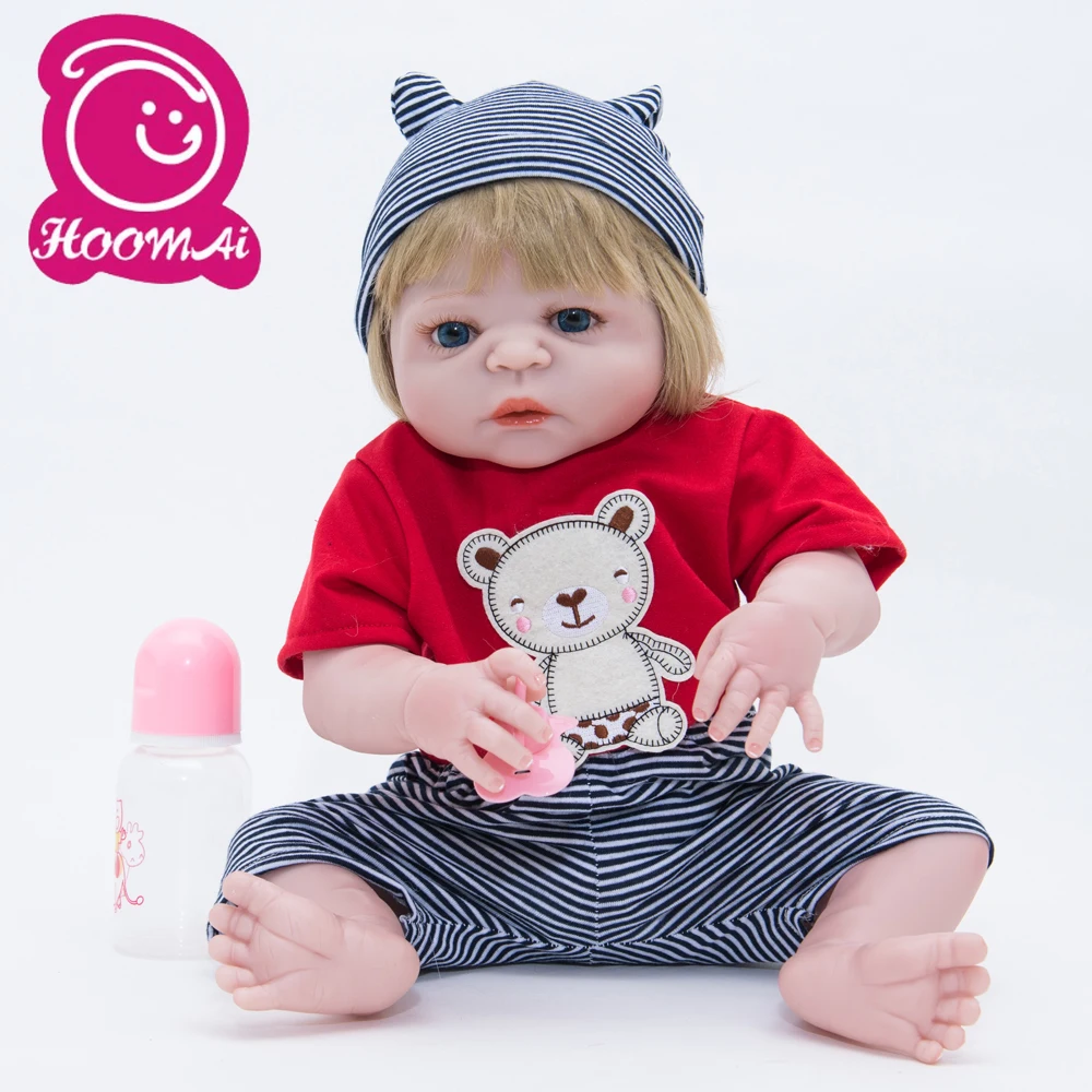 22 дюйма настоящие куклы Bebe Reborn модные силиконовые для всего тела черная кожа