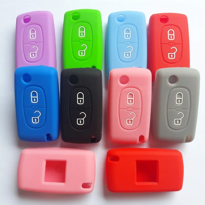 Чехол для дистанционного ключа с 2 кнопками силиконовый держатель CITROEN C2 C3 C4 C5