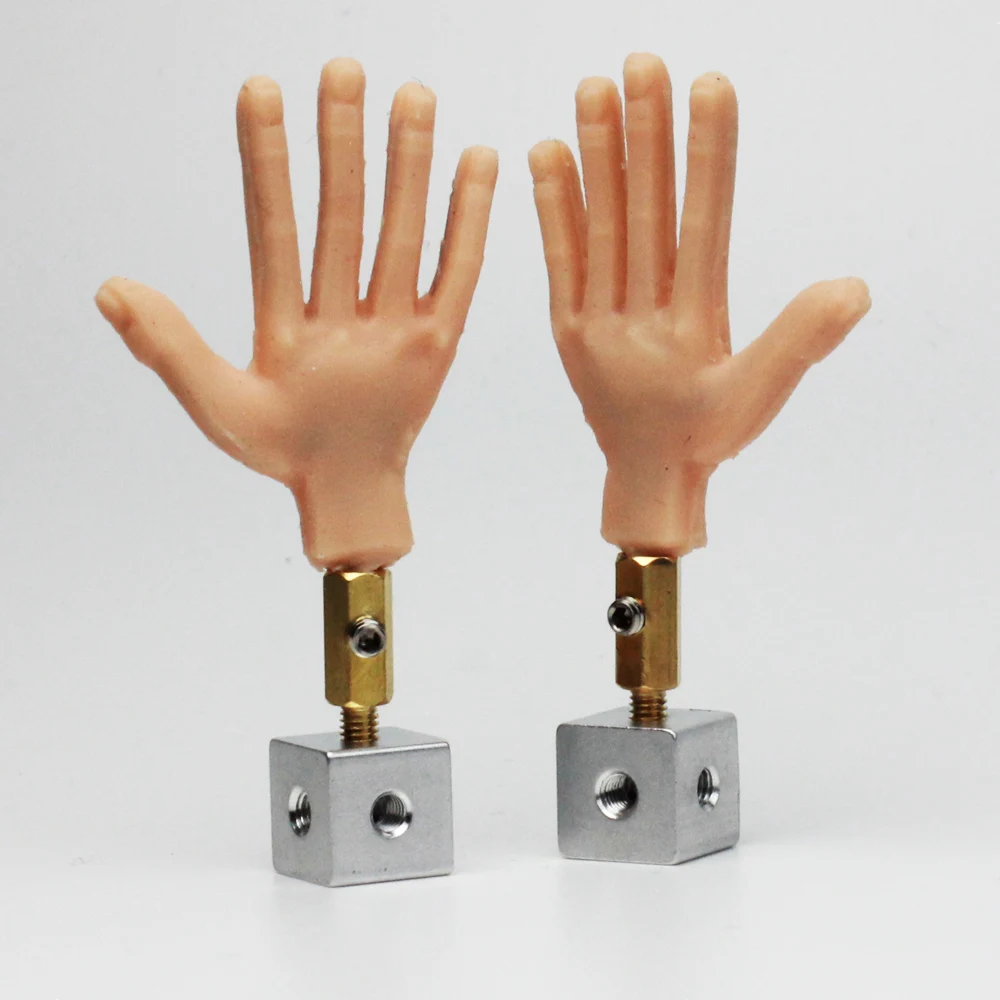 Dentro para o Livre Movimento para Parar o Fantoche do Movimento Par de Mãos de Silicone com Fio de Alumínio para Dentro para Livre 1 o