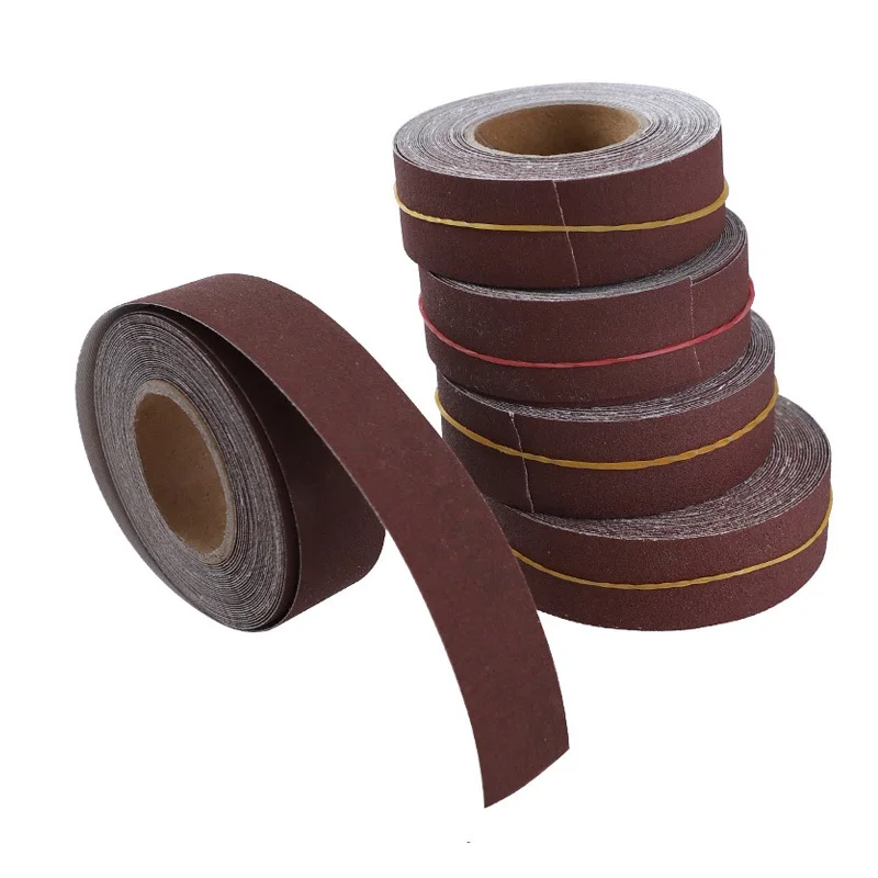 

150-600 Grit Sandpaper 25mm*6M Dry Grinding Emery Sanding Belt Drawable Sand Paper Roll for Metal Glass Wood Polishing Abrasive