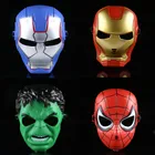 Marvel маска Мстителей нет функции Халк Железный человек Человек-паук маски Фигурки игрушки Косплей Хэллоуин реквизит
