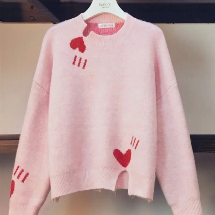 

2021 spring and autumn new western style knitted long-sleeved sweater fashion casual cotton
