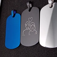 stainless steel couple love heart boyfriend pendant necklace engraving lovers mom dad mens and womens gifts necklace jewelry