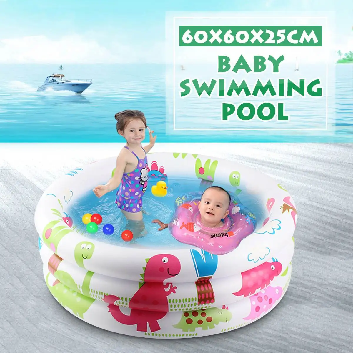 

60x60cm Kids inflatable Pool Play Ball Pool Children's Home Use Paddling Pool Large Size Inflatable Swimming Pool for Child