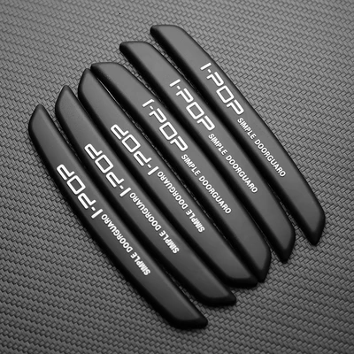 6PCS Auto Car Door Guard Edge Protector Door Anti-collision Sticker Rear View Mirror Anti-scratch Protector Door Trim Accessorie - Цвет: 2 black