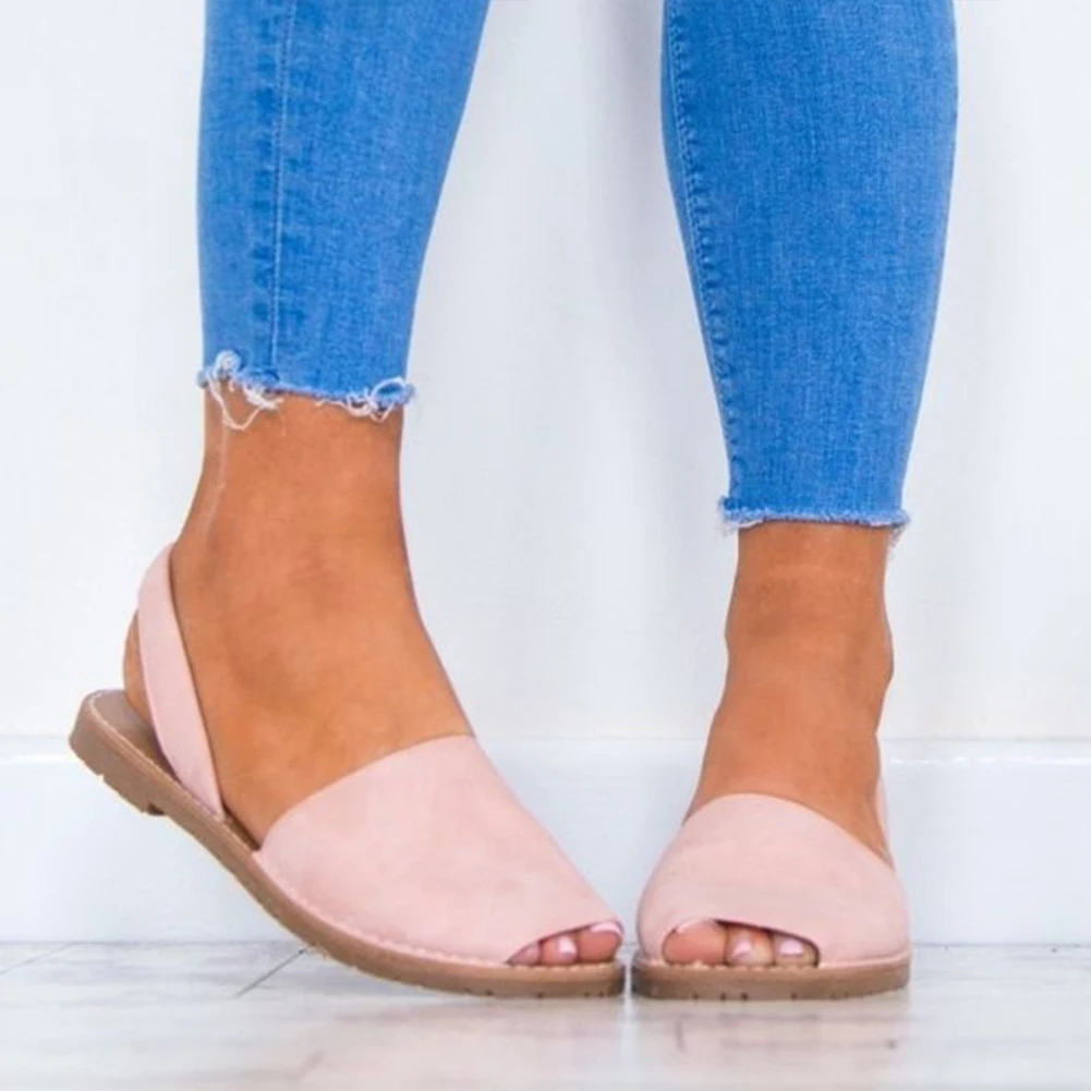 

Women Flattie Open Toe Casual Gladiator Shoes Slingback Peep-toe Flip Flops Sandals Shoes Retro