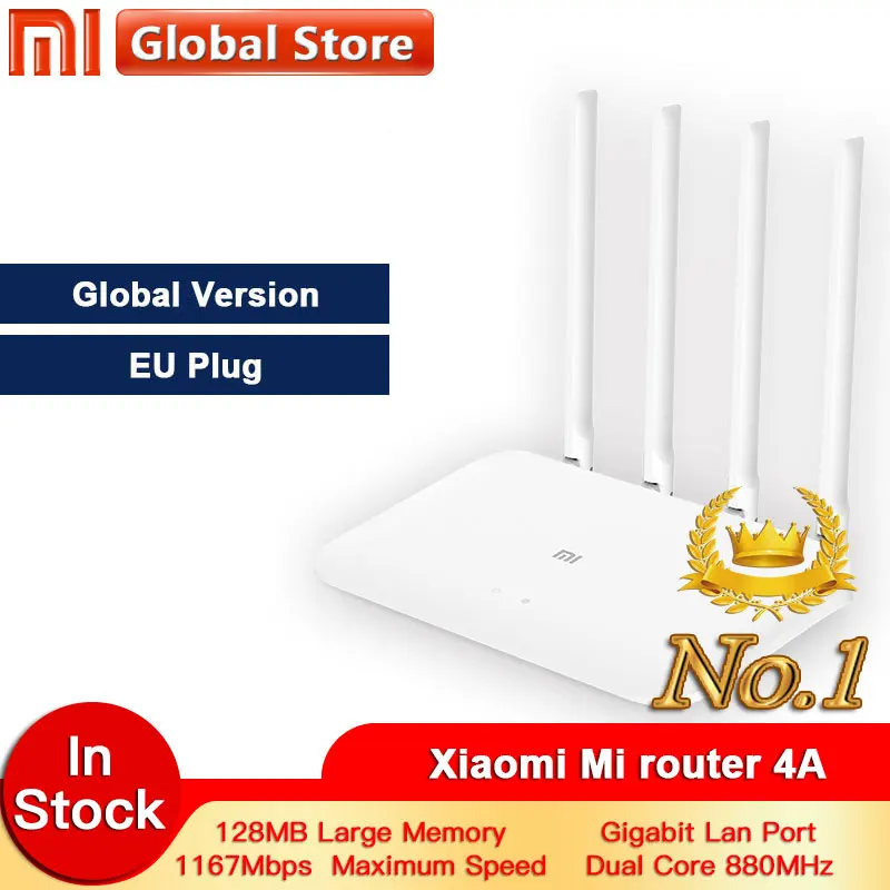 Глобальная версия Xiao mi 4A роутер Gigabit edition 2,4 ГГц+ 5 ГГц WiFi DDR3 с высоким коэффициентом усиления 4 Антенна приложение управление mi Router 4A Wi-Fi Повтор