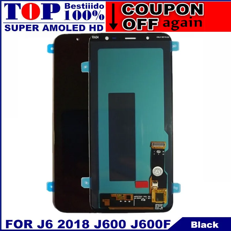 Супер AMOLED J600G/DS ЖК-дисплей для samsung Galaxy J6 2018 J600 J600F кодирующий преобразователь