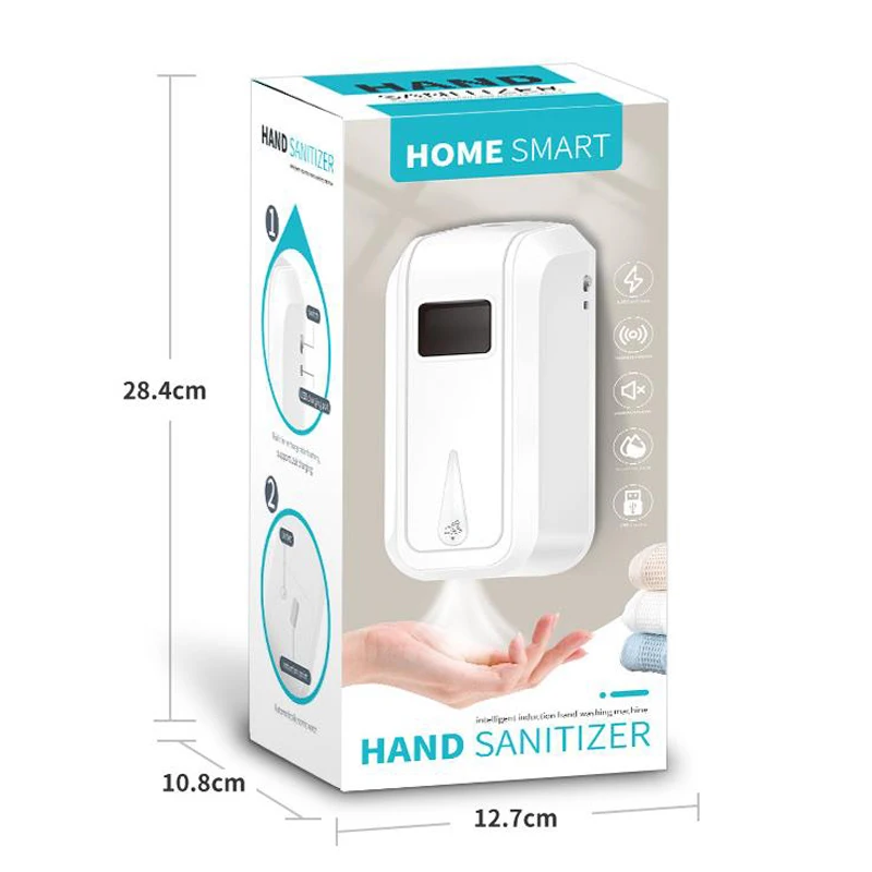 

1100ml Automatic Liquid Soap Dispenser Touchless Sensor Foam Hand Washer Sanitizer Alcohol Spray Wall Hand Washing Machine