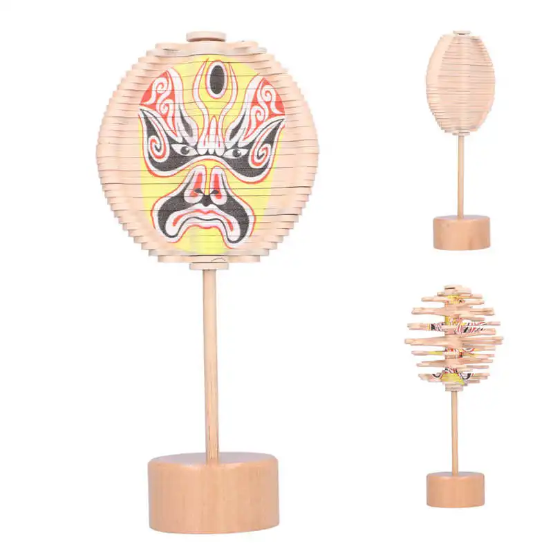 Деревянная вращающаяся игрушка Пекинская опера косметические элементы