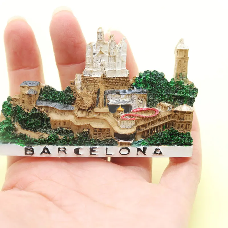 Магнит для холодильника Барселона сувенирное здание искусство ремесла резины стерео подарок кухня дом декор магнитная наклейка.