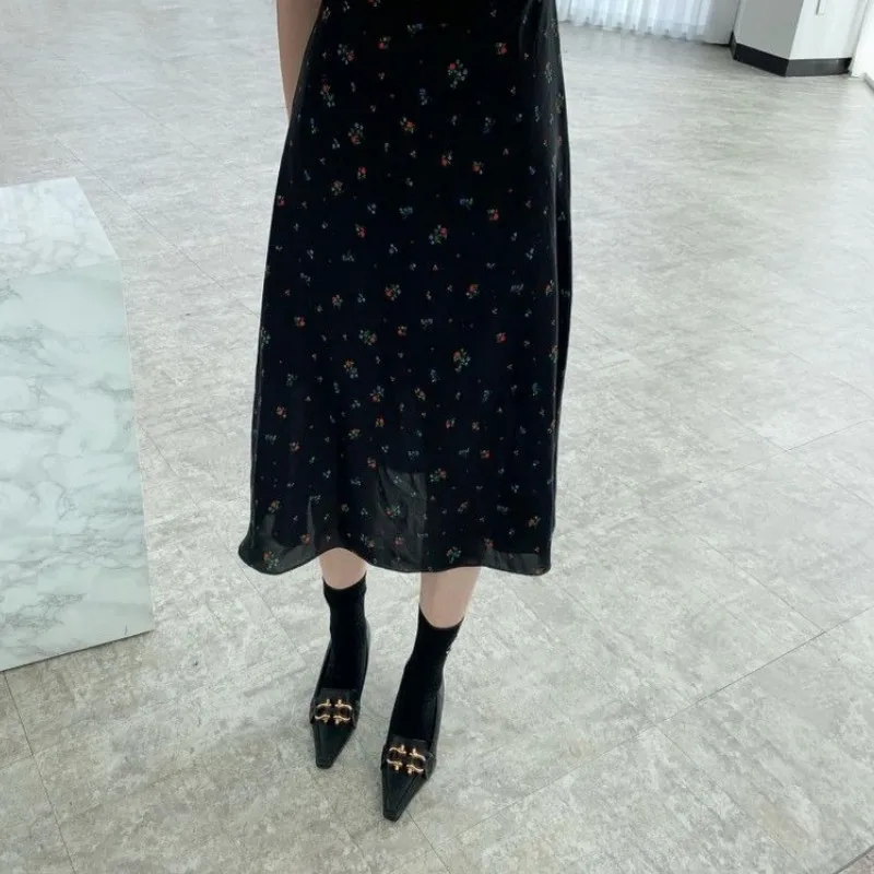 

Vintage Print Slim Long Dress Women O Neck Short Sleeve Pullover Vestidos High Waist Hip A Line Robe Summer 2021 New