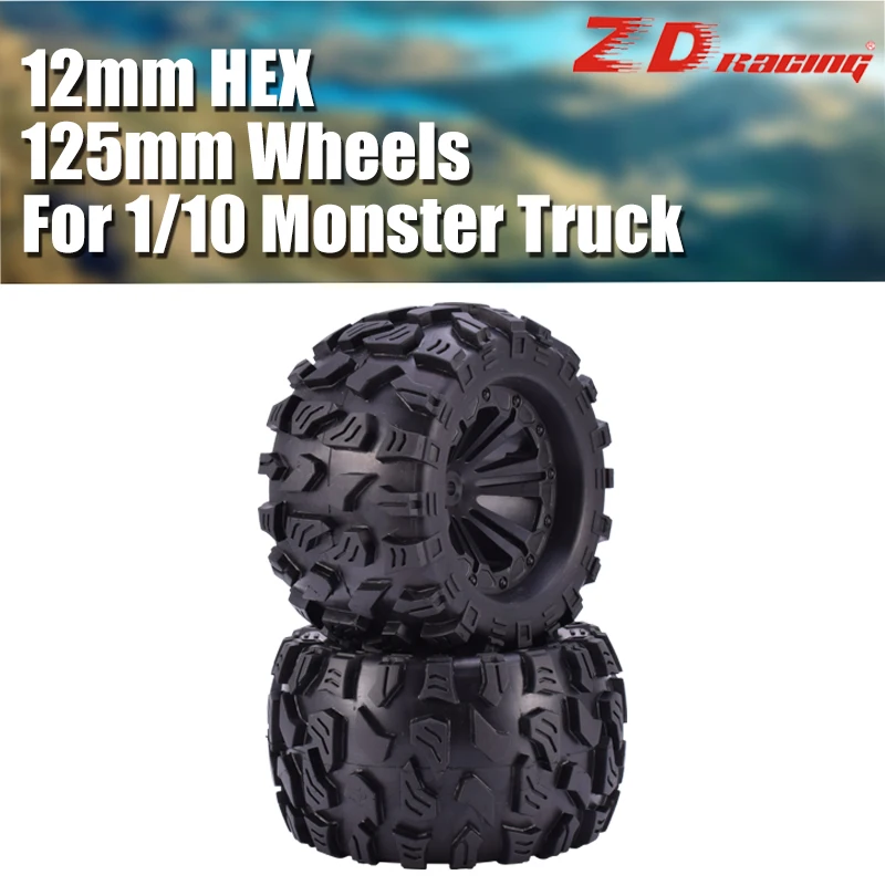 Колесные шины ZD Racing 25 мм и шестигранник 12 для внедорожника 1/10 Monster Truck HPI HSP Savage XS TM