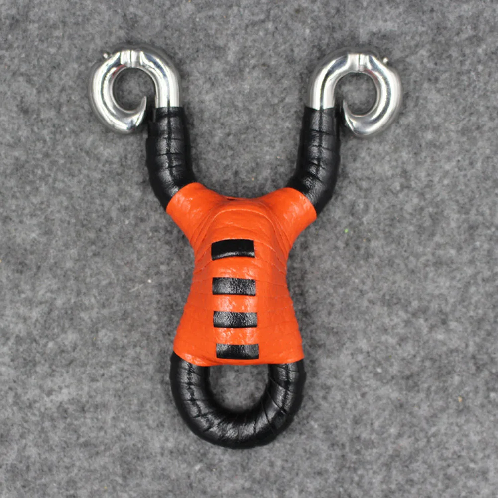 

2 Color Traditional Slingshot Stainless Steel With Round Rubber Band Recurve Slingshot for Outdoor Archery