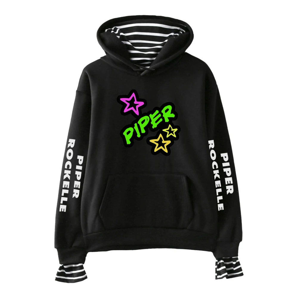 

Piper Rockelle Merch Women Sweatshirt Winter Casual Fashion Stripe Pullover Unisex Hoodie Sweatshirt Sudaderas De Mujer Hot Sell