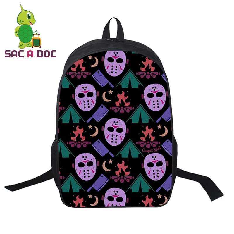 Детские рюкзаки с принтом из фильмов ужасов школьные ранцы мультипликационным
