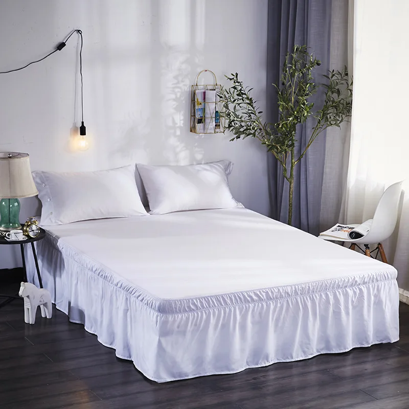 Новое поступление эластичная лента юбка для кровати дома отеля чехол без
