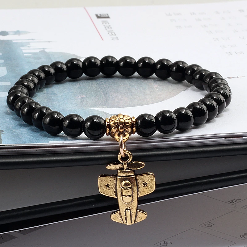 Минималистичный браслет с бусинами из натурального камня модные ювелирные