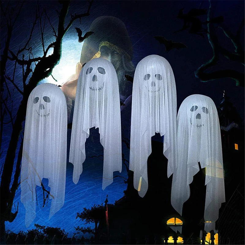 Хэллоуин газовое украшения супер Размеры жуткий ткань белые вечерние поставки