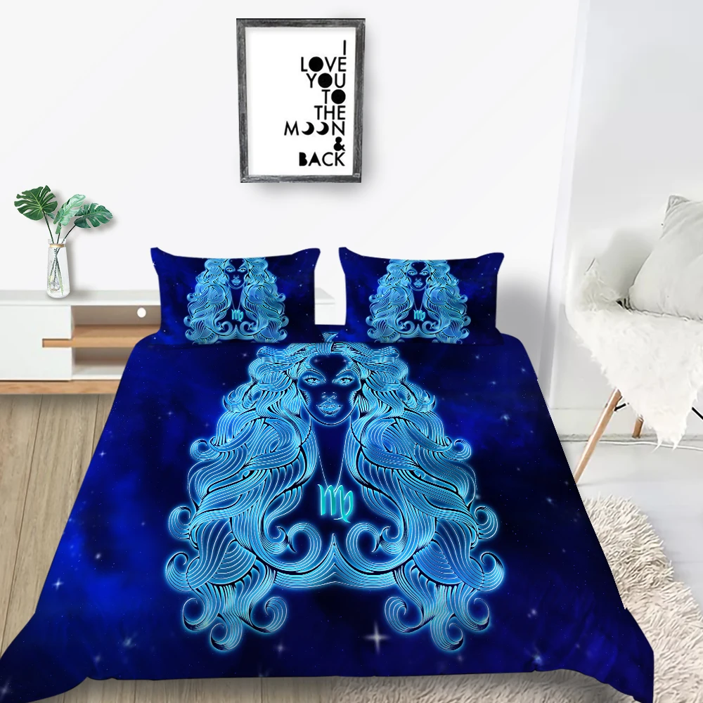 Комплект постельного белья с созвездиями Лев креативный крутой Модный 3D