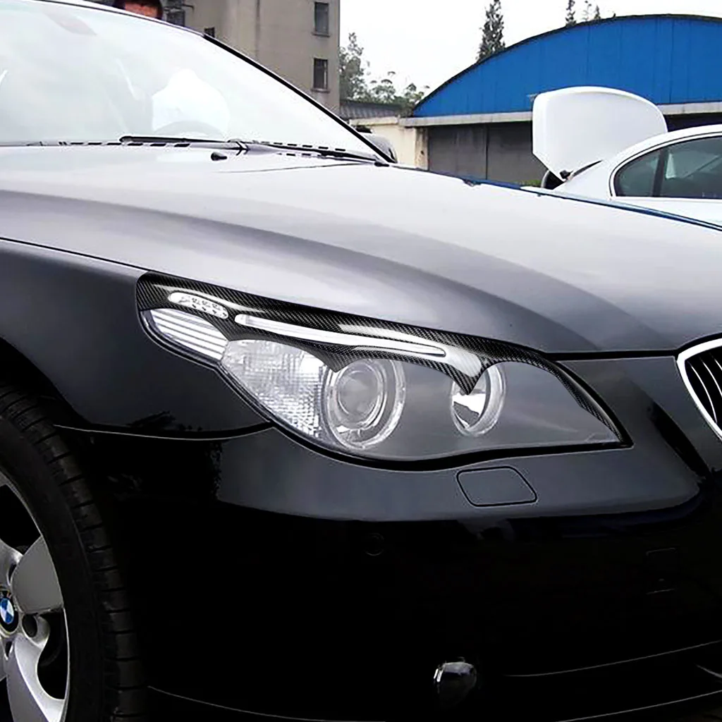 Автомобильная наклейка для BMW E60 5 серии 2004-2010 из углеродного волокна передние