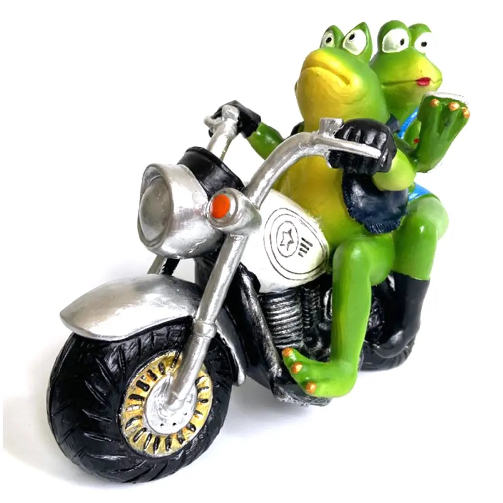 

1Pcs Frog Motorcycle Resin Crafts Ornaments Cute Motorcycle Cowboy Frog Ornaments Durable Garden Crafts Decoration