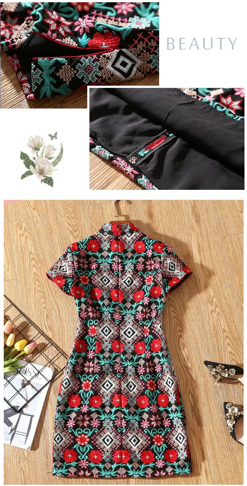 Китайский стиль этнические экзотические Винтаж Cheongsam девушка qipao