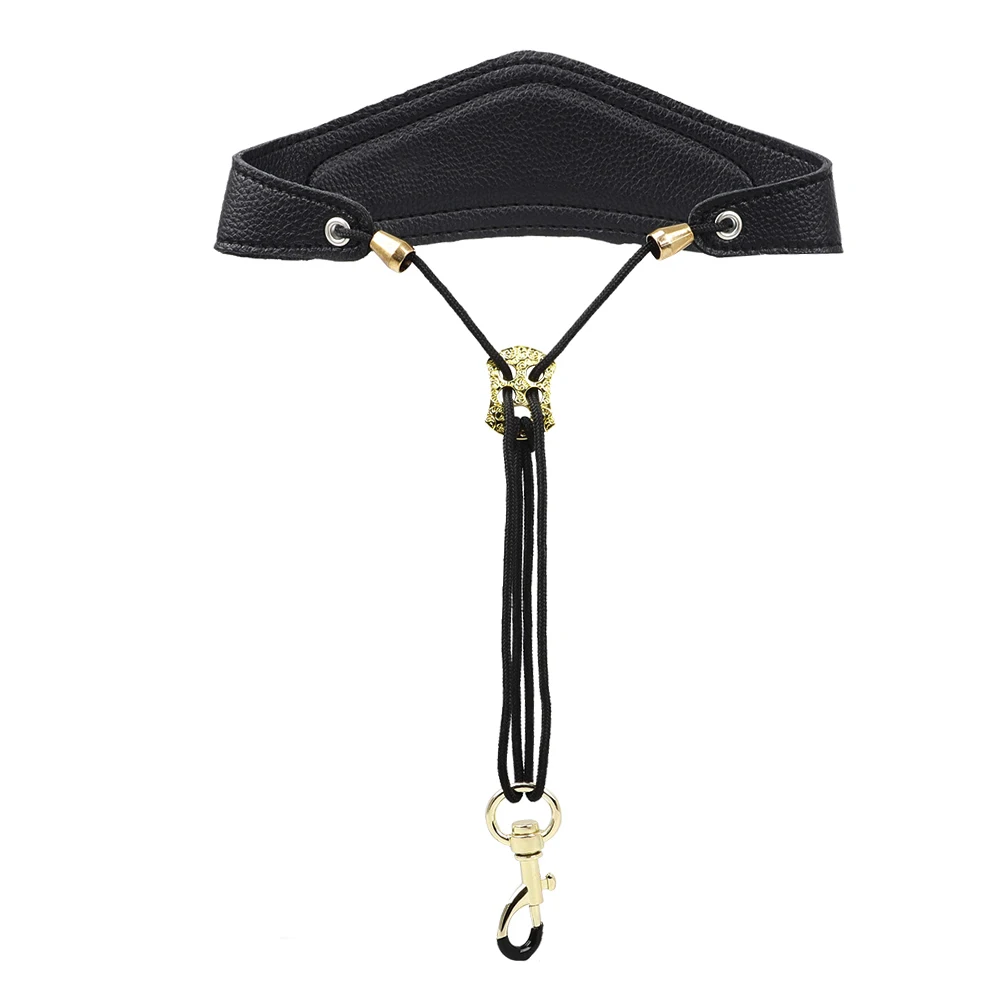 

Saxophone Leather Harness Shoulder Belt Adjustable Neck Straps w/ Hook Sax Parts Musical Enjoyable Instrument Supplies