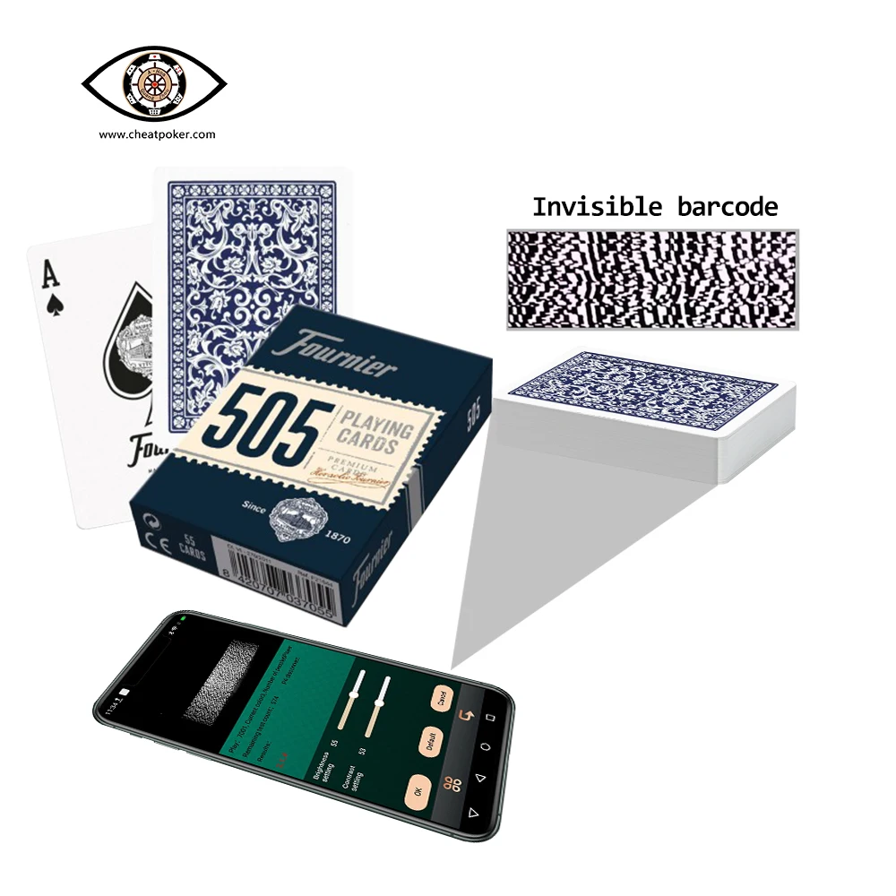 

Anti Cheat Poker Fournier 505 Barcode Marked Playing Cards for Mark Card Analyzer Magic Tricks Plastic Board Game Deck