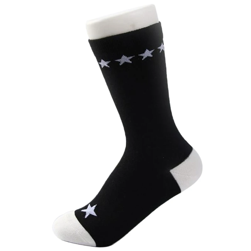 1 пара полосатых носков хлопковые носки в стиле хип-хоп унисекс черные и белые