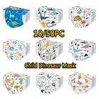 1050 шт., одноразовые маски для лица с мультяшным динозавром