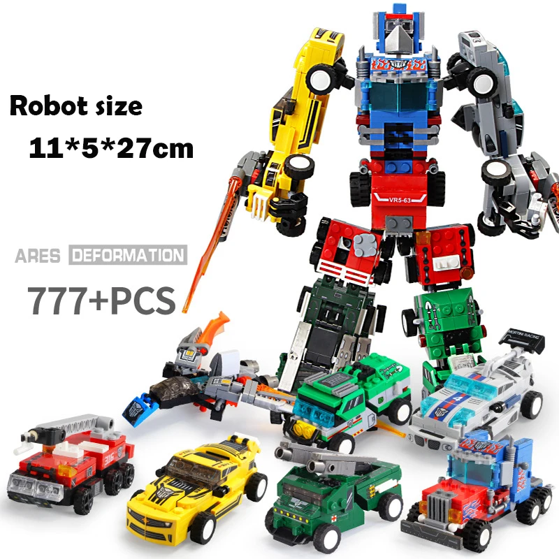 6 в 1 создатель трансформации Военная война Робот Разрушитель оружие Танк корабль