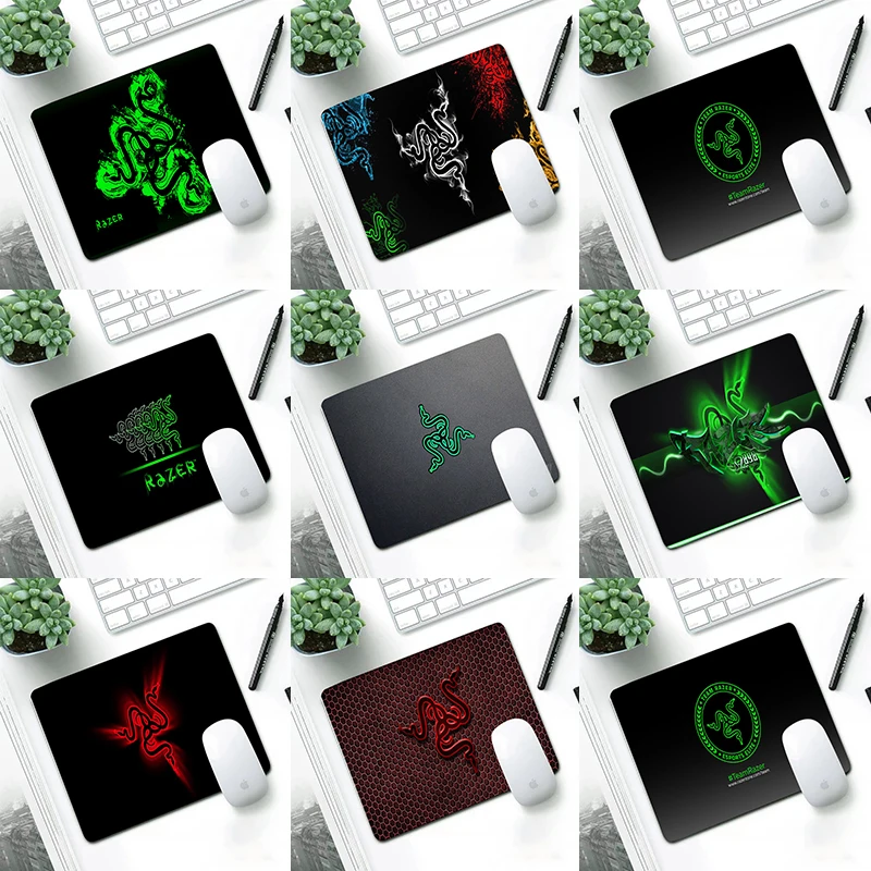 

Razer logo design Computer Mouse Pad pads Washable Non-Skid Rubber s Not Overlock 22X18CM desk mouse mat