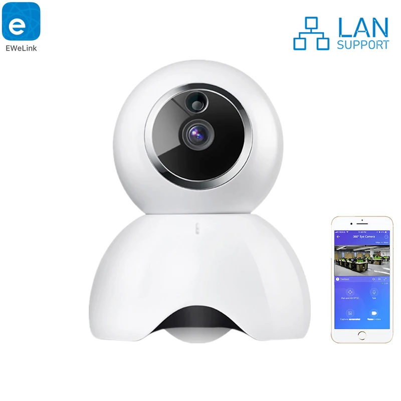 Умная Wi Fi IP камера EWeLink HD Беспроводная двухстороннее аудио управление LAN умный дом