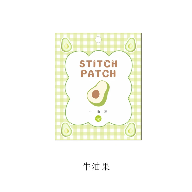 Avocado Mr. paper 9 видов конструкций Kawaii фрукты клубники арбуз ананас персик стежка патч Стикеры DIY Одежда мешок деко Ткань стикер s - Цвет: Avocado