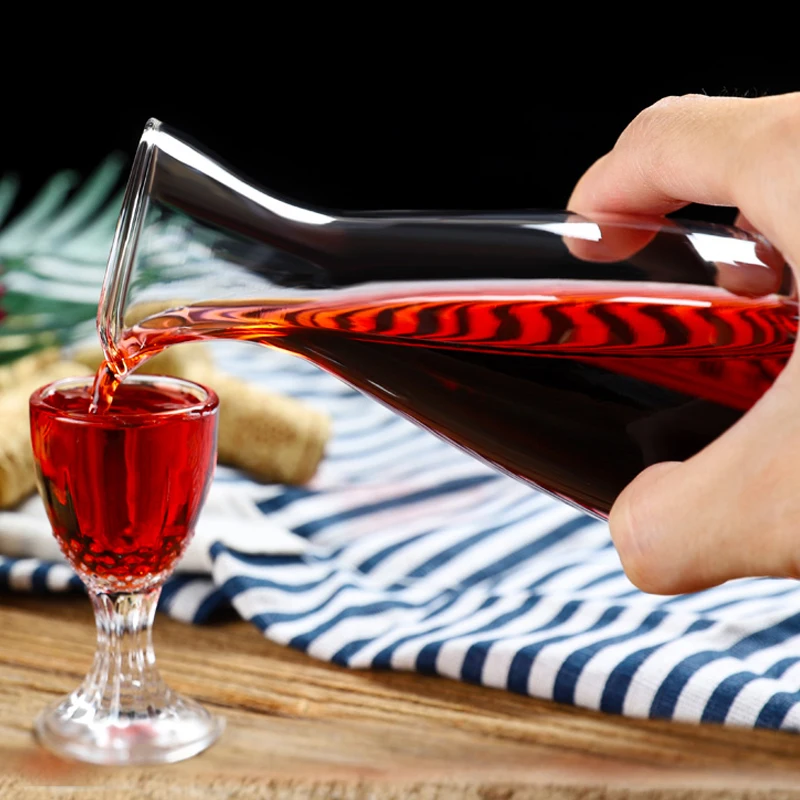 Red Wine Decanter Crystal Glass Flask Set Water Caraffe Scale Jug Pourer Aerator Whiskey Bar Carafe Splitter | Дом и сад